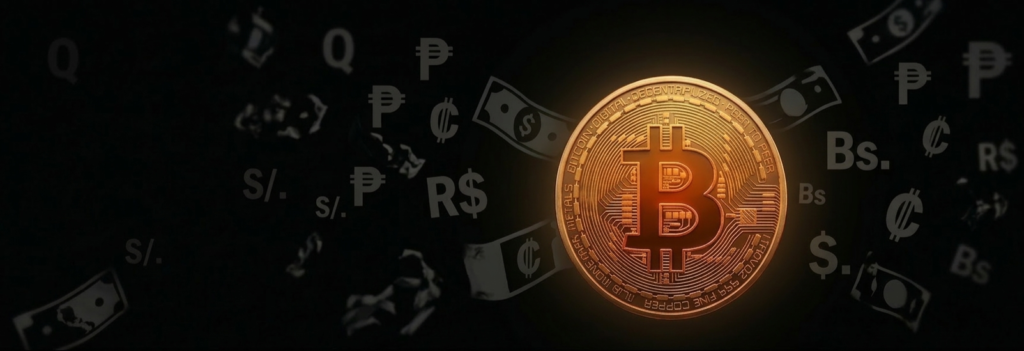 Bitcoin frente a las monedas de América Latina — el Bitcoin sube mientras las monedas locales se desvanecen.