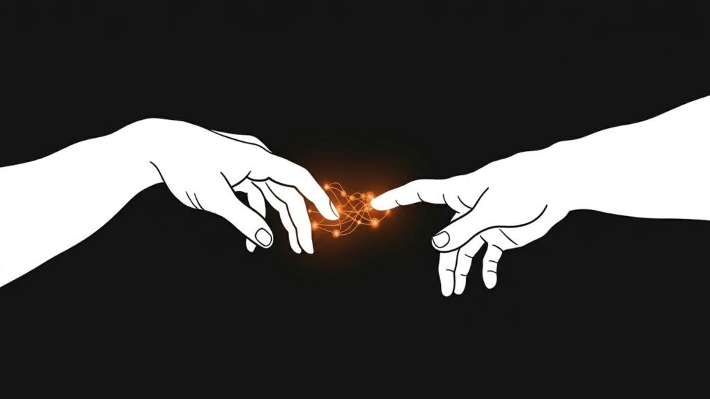 Red de nodos interconectados en naranja sobre fondo oscuro, representando la red descentralizada de Bitcoin